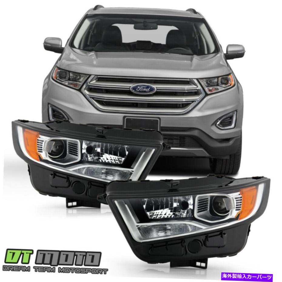 USヘッドライト 2015-2018フォードエッジHID / Xenon Chrome Projectorヘッドライトヘッドランプ左+右 2015-2018 Ford Edge HID/Xenon Chrome Projector Headlights Headlamps Left+Right【並行輸入品】