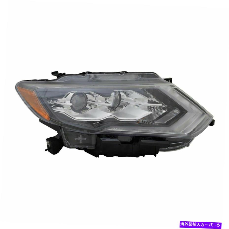 USヘッドライト 右乗客LEDヘッドライトヘッドライトランプW /電球 FITS NISSAN ROGUE 2019-2020 RIGHT PASSENGER LED HEADLIGHT HEAD LIGHT LAMP W/BULB【並行輸入品】