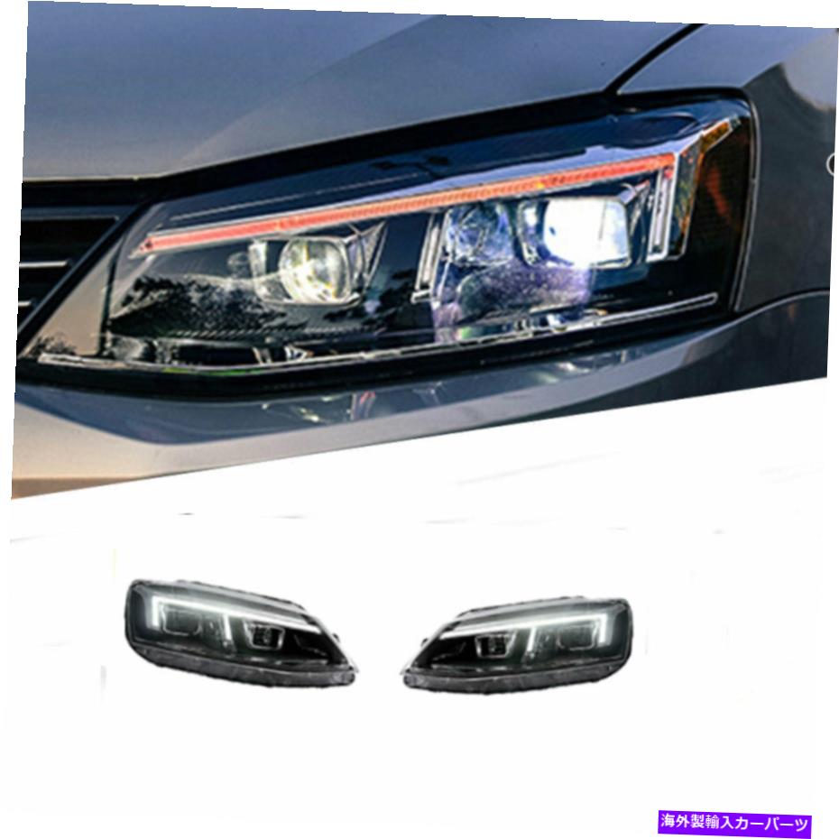 USヘッドライト VW Jetta 12-15 LED昼間の走行灯の動的信号Xenon LO / HIビーム For VW Jetta 12-15 LED Daytime Running lights Dynamic Signal Xenon Lo/Hi Beam【並行輸入品】