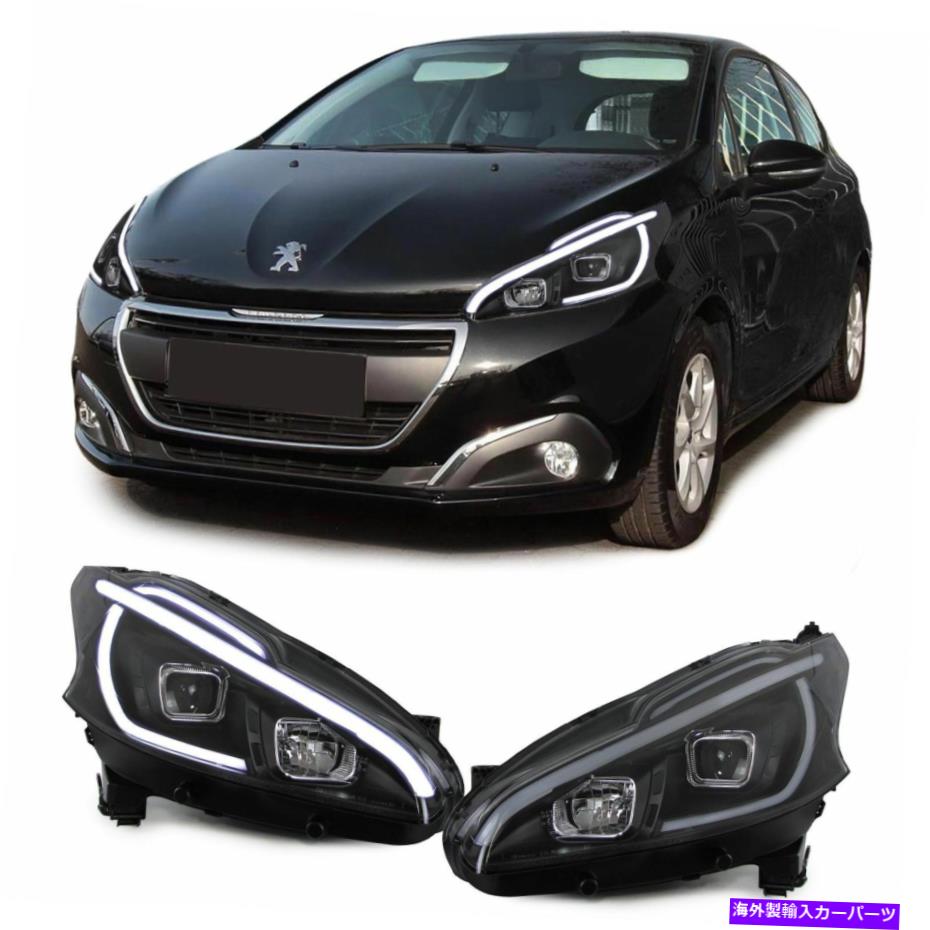 USヘッドライト プジョー208 12-15のための黒仕上げライトバーチューブDRL TFLヘッドライト Black finish lightbar tube DRL TFL headlights for PEUGEOT 208 12-15【並行輸入品】 102,514円