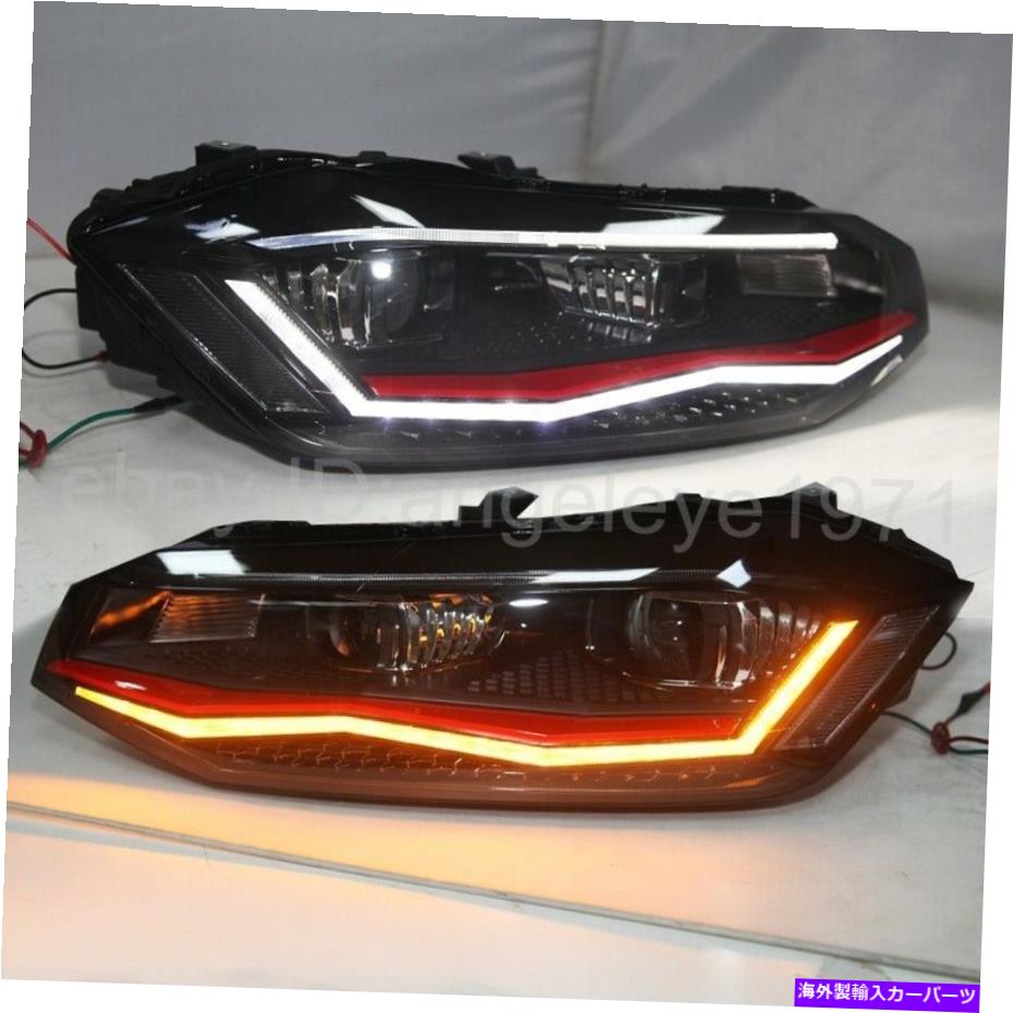 USヘッドライト 2019-2020年のためのLEDヘッドライト換気ポロMK5フロントランプレッドラインLD LED Headlights For 2019-2020 year Vento Cross POLO Mk5 front lamps red line LD【並行輸入品】｜Us Custom Parts Shop USDM