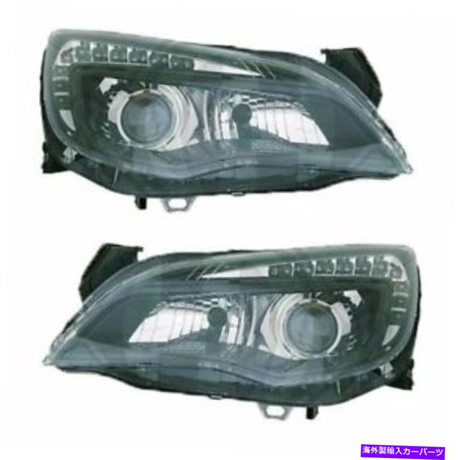 USヘッドライト 2009年のOpel Astra JのためのLED DRLの昼間の黒い終わりのヘッドライト black finish Headlights with LED DRL daytime running FOR Opel Astra J from 2009【並行輸入品】