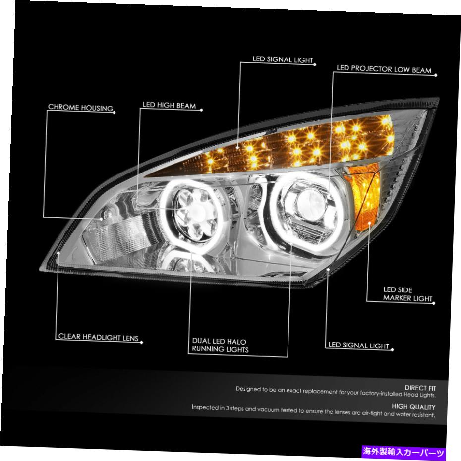 USヘッドライト [LED HALO DRL +信号] 18~20のFreightLiner Cascadiaプロジェクターヘッドライトクロム [LED HALO DRL+SIGNAL]FOR 18-20 FREIGHTLINER CASCADIA PROJECTOR HEADLIGHT CHROME【並行輸入品】 106,488円