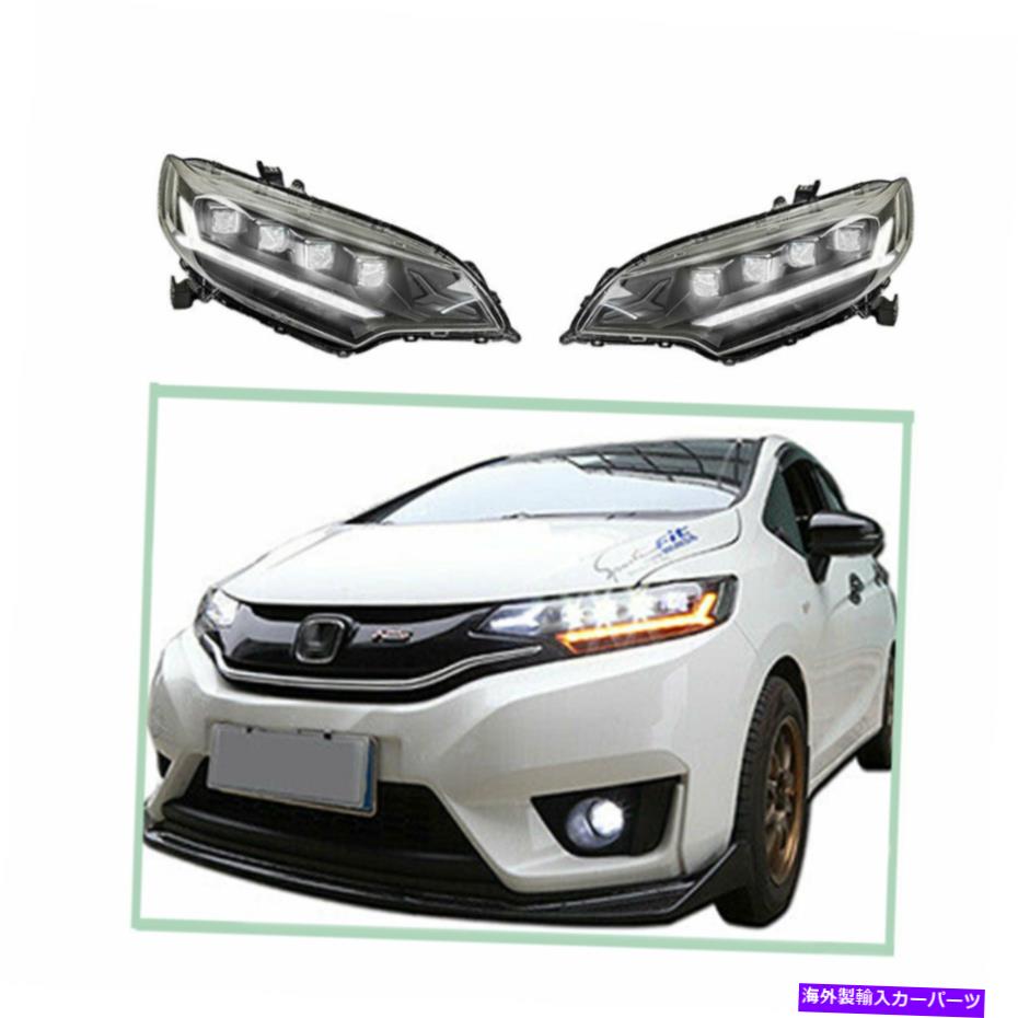 USヘッドライト ホンダフィットのヘッドライトアセンブリ2015-2019フルLEDビームプロジェクターLED DRL Headlight Assembly For Honda Fit 2015-2019 FULL LED Beam Projector LED DRL【並行輸入品】|Us Custom Parts Shop USDM