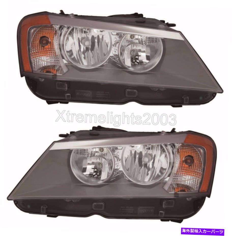 USヘッドライト BMW X3 X-3 2011-2014左右ハロゲンヘッドライトヘッドライトランプペア BMW X3 X-3 2011-2014 LEFT RIGHT HALOGEN HEADLIGHTS HEAD LIGHTS LAMPS PAIR【並行輸入品】