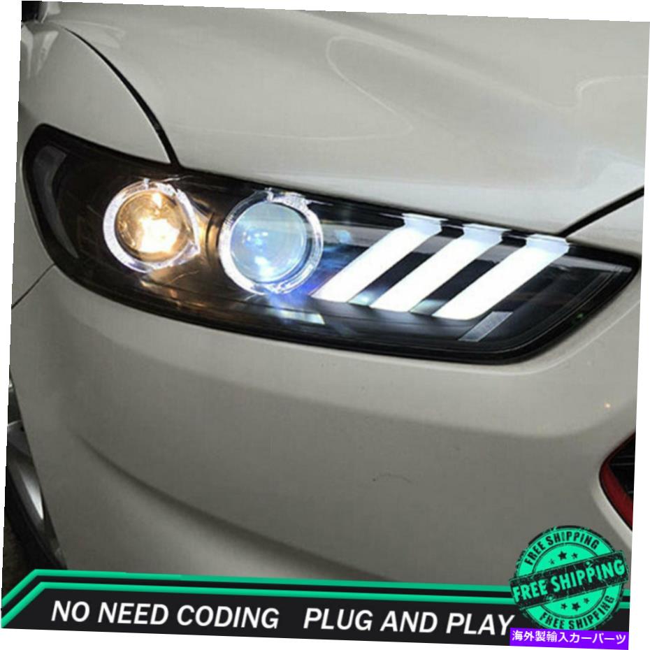 USヘッドライト フォードフュージョンヘッドライトアセンブリ2013-2016 HIDキセノンビームプロジェクターLED DRL For Ford Fusion Headlight Assemblies 2013-2016 HID Xenon Beam Projector LED DRL【並行輸入品】｜Us Custom Parts Shop USDM