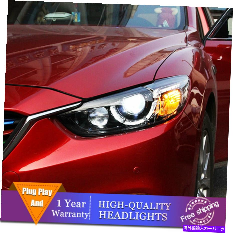 USヘッドライト マツダ6 Atenzaヘッドライト単レンズビームプロジェクターHID LED DRL 2014-2015 For Mazda 6 Atenza Headlights Single Lens Beam Projector HID LED DRL 2014-2015【並行輸入品】