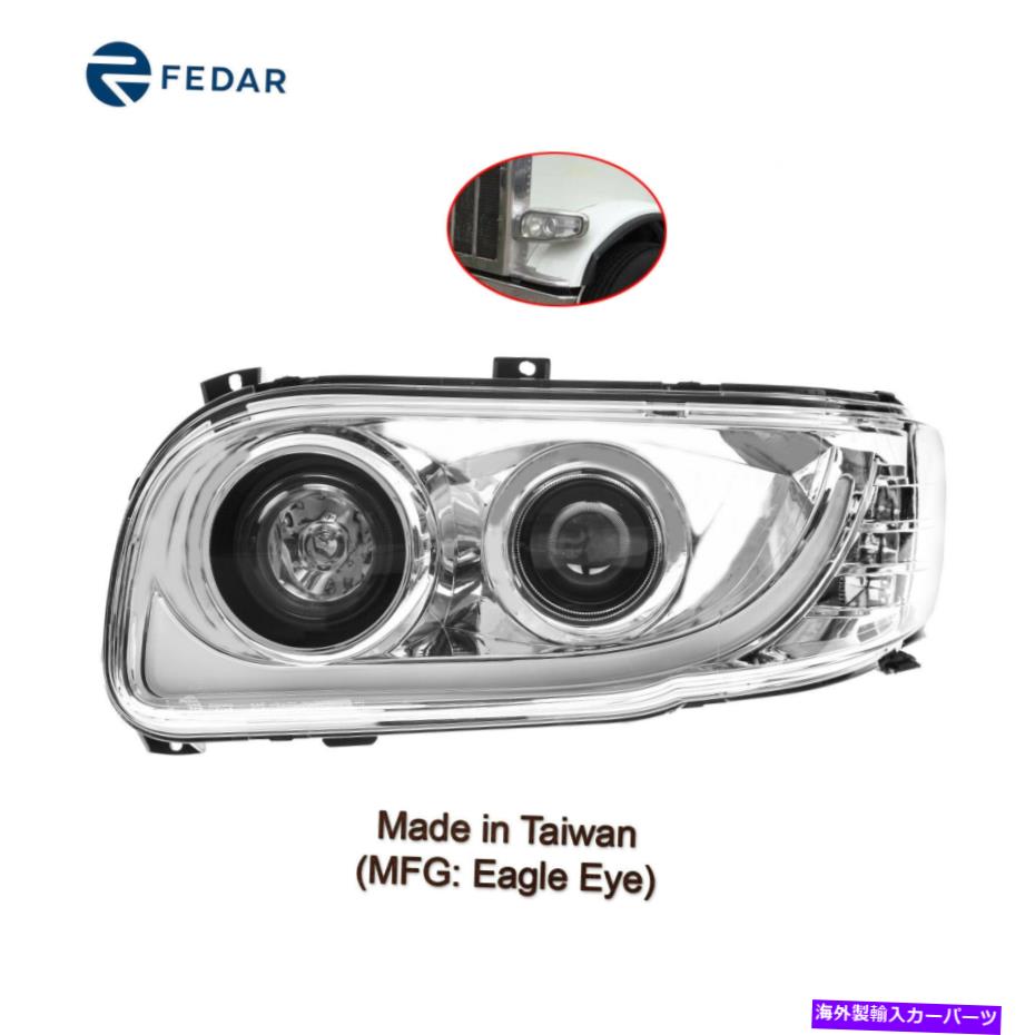USヘッドライト ヘッドライトW / LEDハイ/ロービームフィット2006-2018ピータービルト388/389運転手側 Headlight w/ LED High/Low Beam Fit 2006-2018 Peterbilt 388/389 Driver Side【並行輸入品】