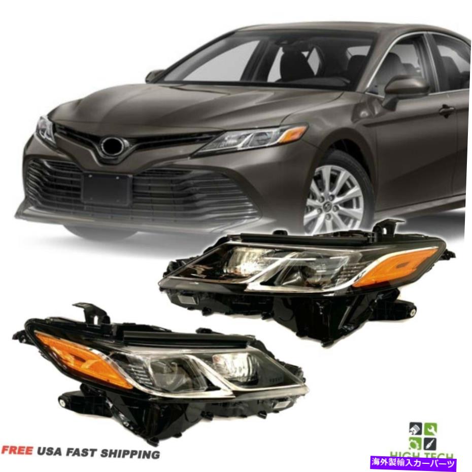 USヘッドライト 2018年2019年トヨタカムリーヘッドライトクロームハウジングクリアレンズセットLH RH For 2018 2019 Toyota Camry Headlights Chrome Housing Clear Lens Set LH RH【並行輸入品】