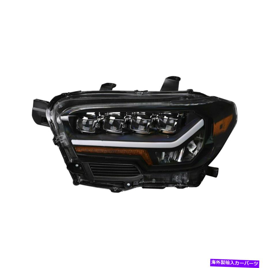 USヘッドライト Toyota Tacoma 19-20ヘッドライトクワッドプロブラックDRLバープロジェクターLED For Toyota Tacoma 19-20 Headlights Quad-Pro Black DRL Bar Projector LED【並行輸入品】