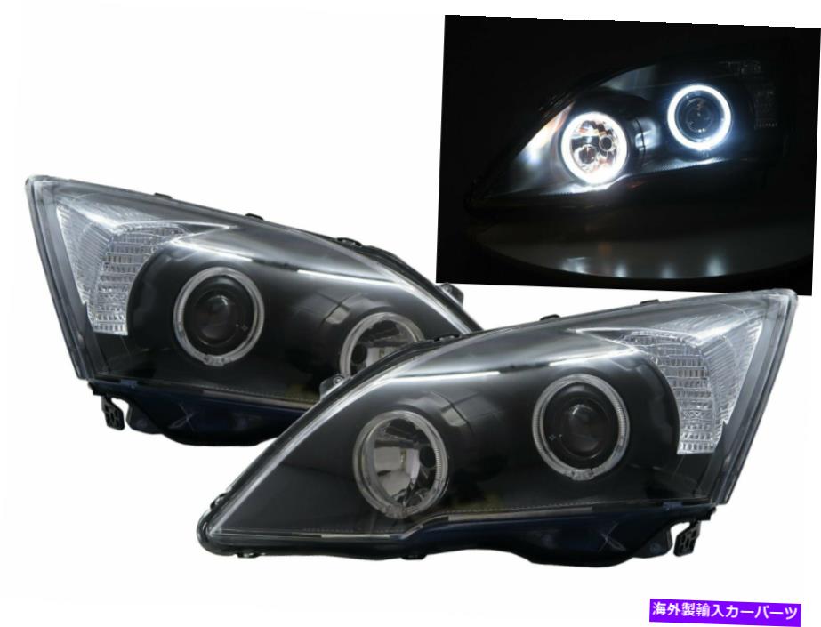 USヘッドライト CR-V RE1-RE5 RE7 07-11ガイドLED HaloヘッドライトW /モーターブラックEU用ホンダLHD CR-V RE1-RE5 RE7 07-11 Guide LED Halo Headlight W/ Motor Black EU for HONDA LHD【並行輸入品】