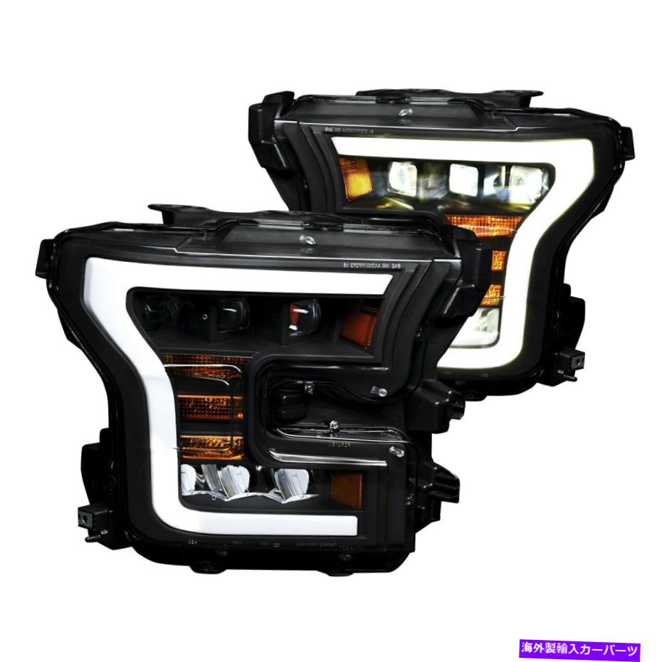 USヘッドライト FORD F-150 15-17ヘッドライトTRI-PRO BLACK DRLバープロジェクターLEDヘッドライトW For Ford F-150 15-17 Headlights Tri-Pro Black DRL Bar Projector LED Headlights w【並行輸入品】