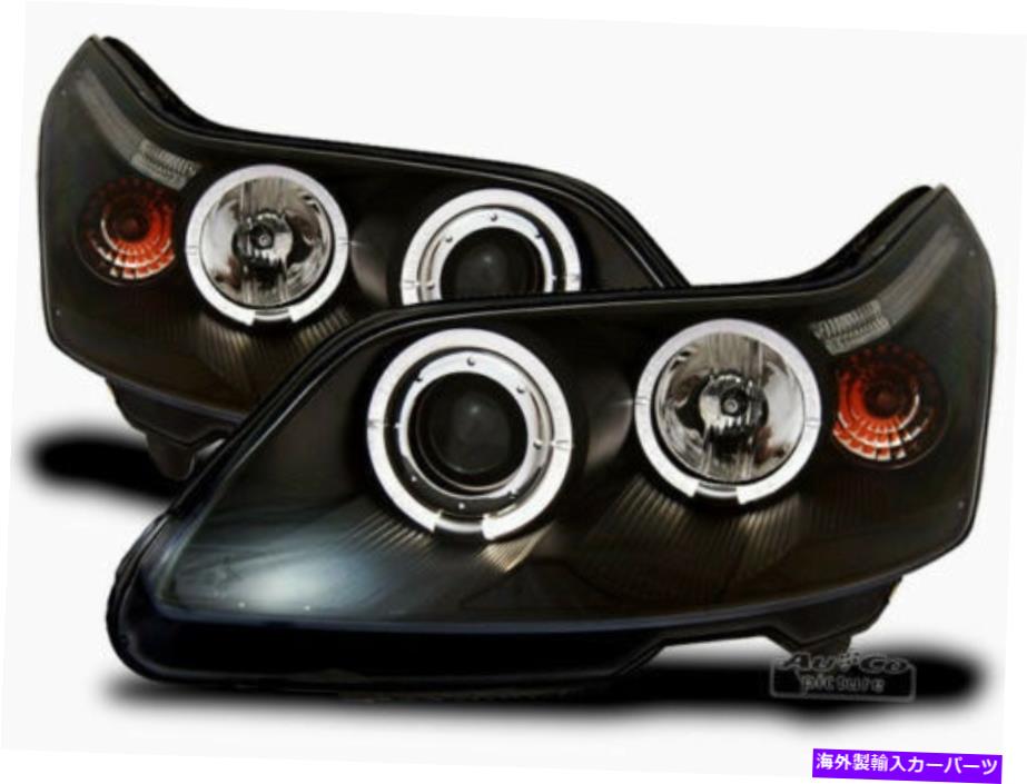 USヘッドライト 黒LEDの天使の目は、Citroen C4のためのLWRを含むヘッドライト2004年から Black LED Angel Eyes Headlights including LWR FOR Citroen C4 from 2004【並行輸入品】