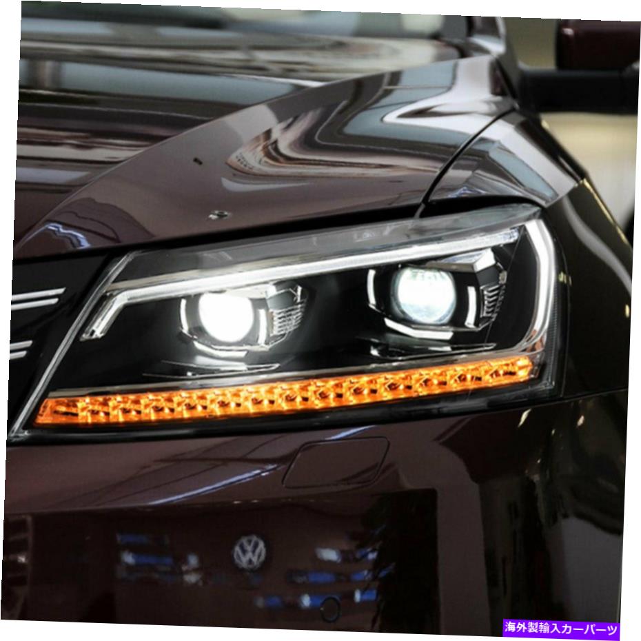 USヘッドライト VW Passat 12-15 HIDプロジェクタLED DRLシーケンシャル信号のヘッドライトアセンブリ Headlight Assembly For VW Passat 12-15 HID Projector LED DRL Sequential Signal【並行輸入品】