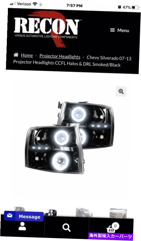 USヘッドライト 2007-2013 Chevy SilveradoプロジェクターヘッドライトスモークレンズW / LED HALOS&DRLS 2007-2013 Chevy Silverado Projector Headlights Smoked Lens w/ LED Halos & DRLs【並行輸入品】|Us Custom Parts Shop USDM