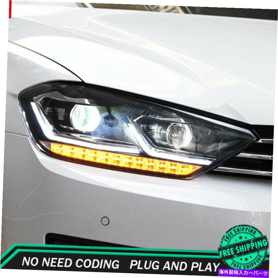 USヘッドライト VW Sportsvanヘッドライトアセンブリ2016-2018 HIDキセノンビームプロジェクターLED DRL For VW Sportsvan Headlight Assemblies 2016-2018 HID Xenon Beam Projector LED DRL【並行輸入品】