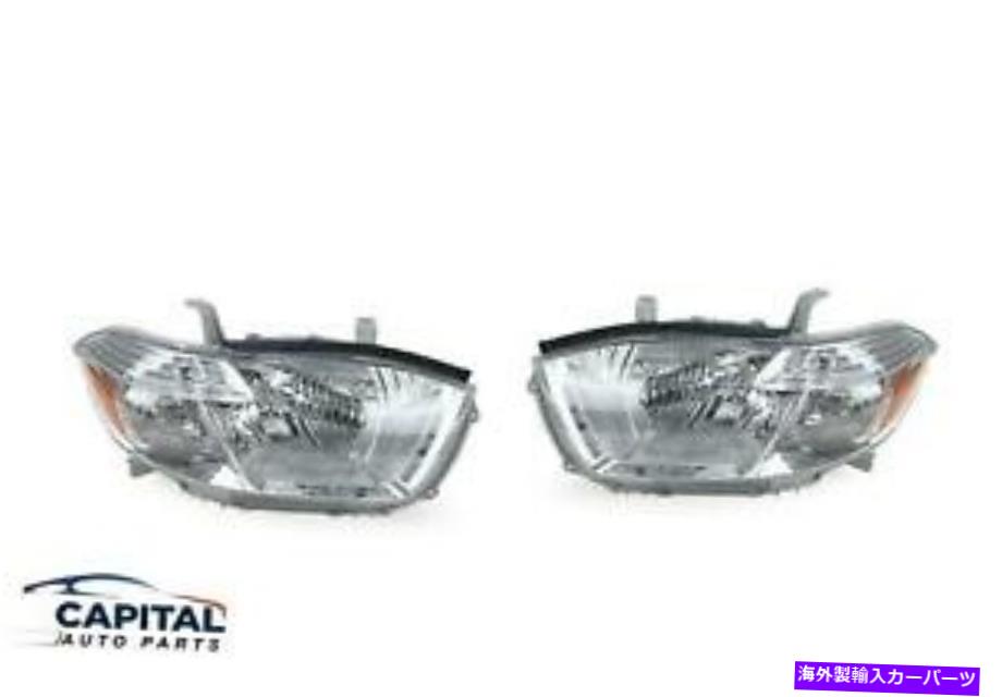 USヘッドライト クロームスーツのヘッドランプのペアセットトヨタクルガーGSU40 2007-2010 Pair Set of Headlamps In Chrome Suits Toyota Kluger Gsu40 2007-2010【並行輸入品】