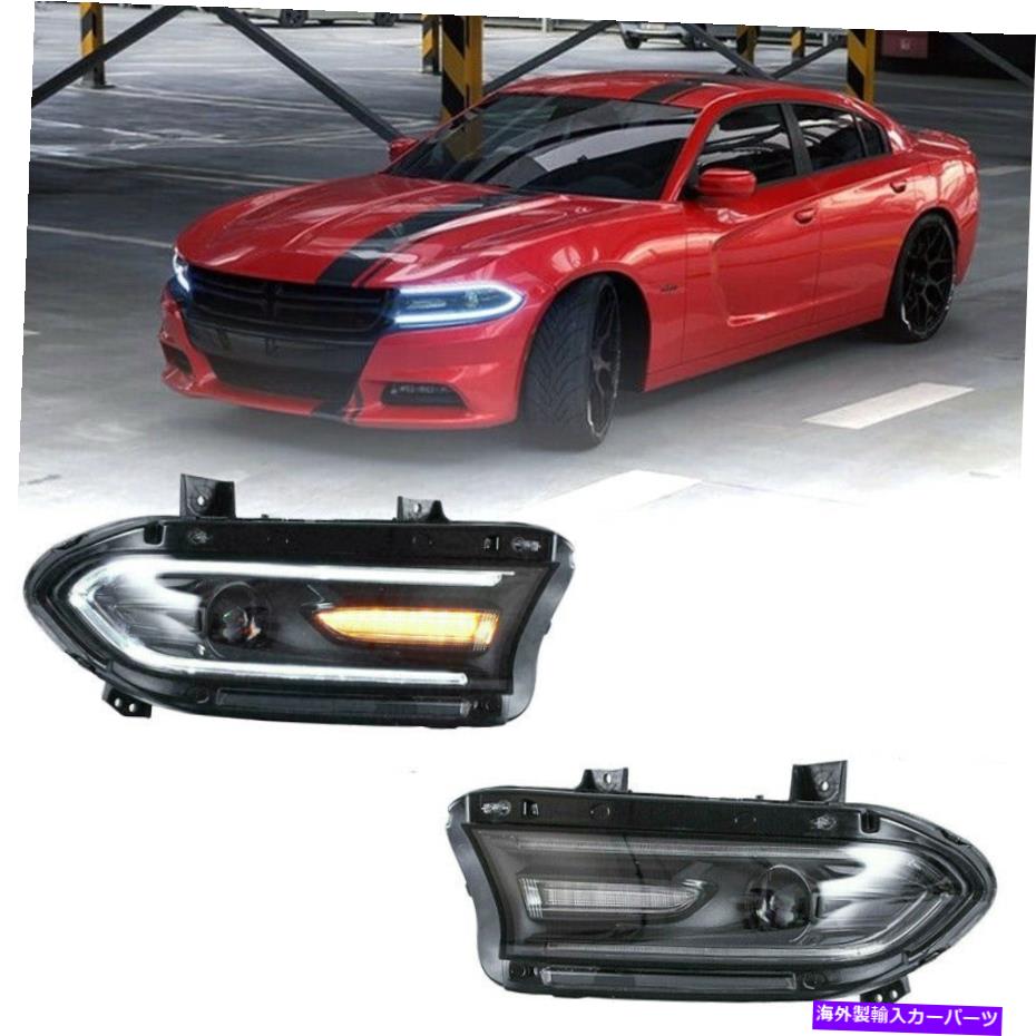 USヘッドライト Dodge Charger 2015-2018 LEDヘッドライトのためのLED順次インジケータヘッドライト LED Sequential Indicator Headlight For DODGE CHARGER 2015-2018 LED Head Light【並行輸入品】|Us Custom Parts Shop USDM