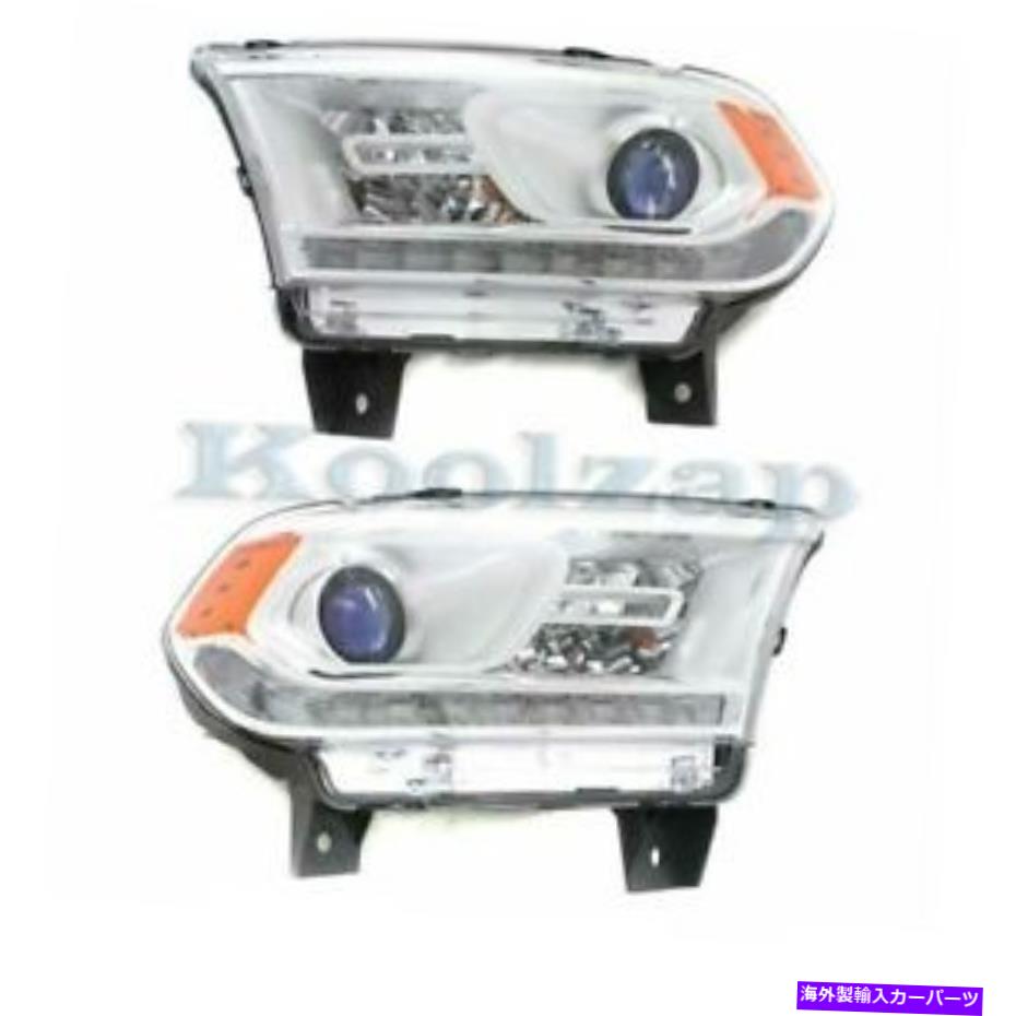 USヘッドライト 14-15 DURANGOフロントヘッドライトヘッドランプハロゲンヘッドライトW / LED DRLセットペア 14-15 Durango Front Headlight Headlamp Halogen Head Light w/LED DRL Set Pair【並行輸入品】｜Us Custom Parts Shop USDM