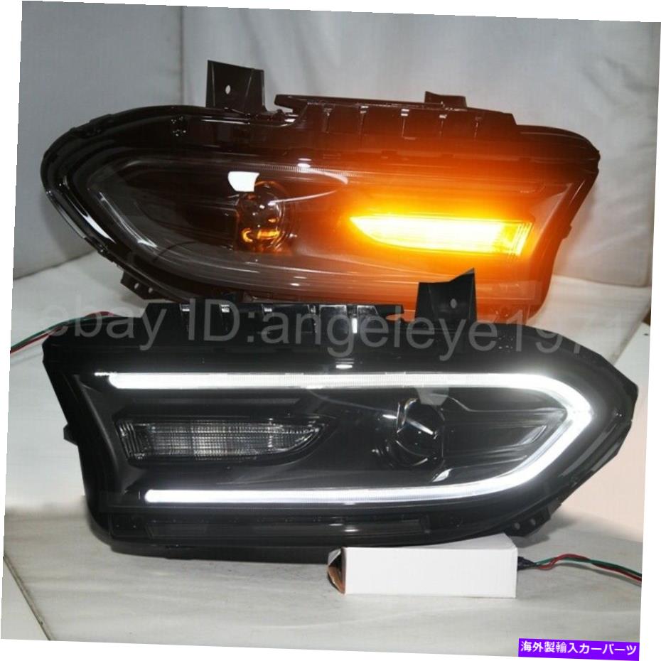 USヘッドライト Dodge充電器LEDストリップフロントランプ2015-2017年YZのためのLEDヘッドライト LED Headlights For Dodge charger LED strip front lamps 2015-2017 year YZ【並行輸入品】｜Us Custom Parts Shop USDM