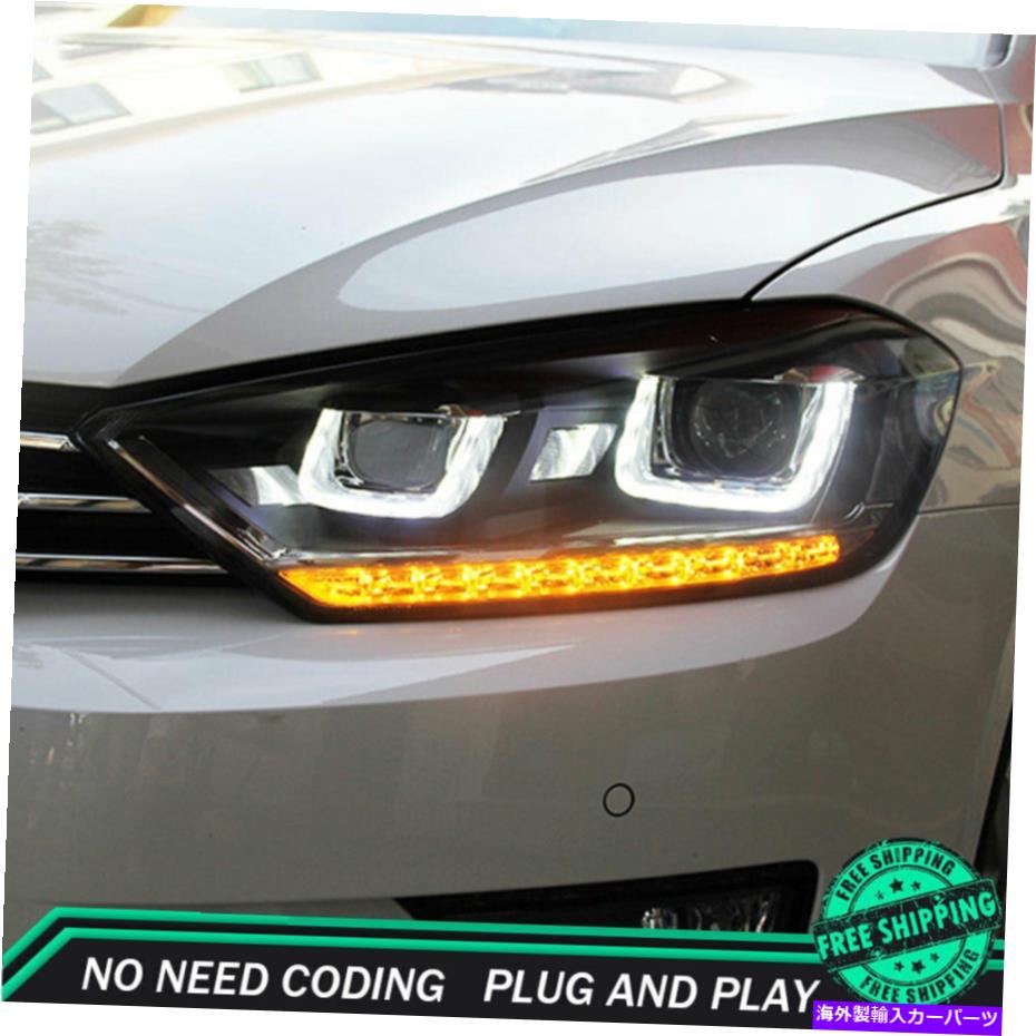 USヘッドライト VW SportsvanヘッドライトアセンブリHIDキセノンビームプロジェクターLED DRL 2016-2018 For VW Sportsvan Headlight Assemblies HID Xenon Beam Projector LED DRL 2016-2018【並行輸入品】