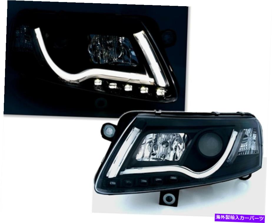 USヘッドライト ブラックDRLルックTFLバーでAudi A6 4F用ブラッククリアチューブライトヘッドライトセット Black clear TubeLights headlight set for Audi A6 4F in BLACK DRL LOOK TFL Bar【並行輸入品】|Us Custom Parts Shop USDM