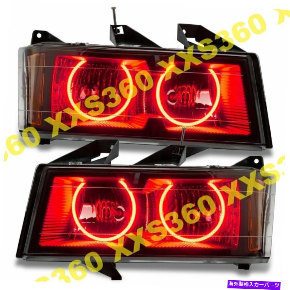 USヘッドライト Chevrolet Colorado 04-12 Red LED - ブラック用Oracle Halo 2Xヘッドライト ORACLE Halo 2x HEADLIGHTS for Chevrolet Colorado 04-12 RED LED - BLACK【並行輸入品】