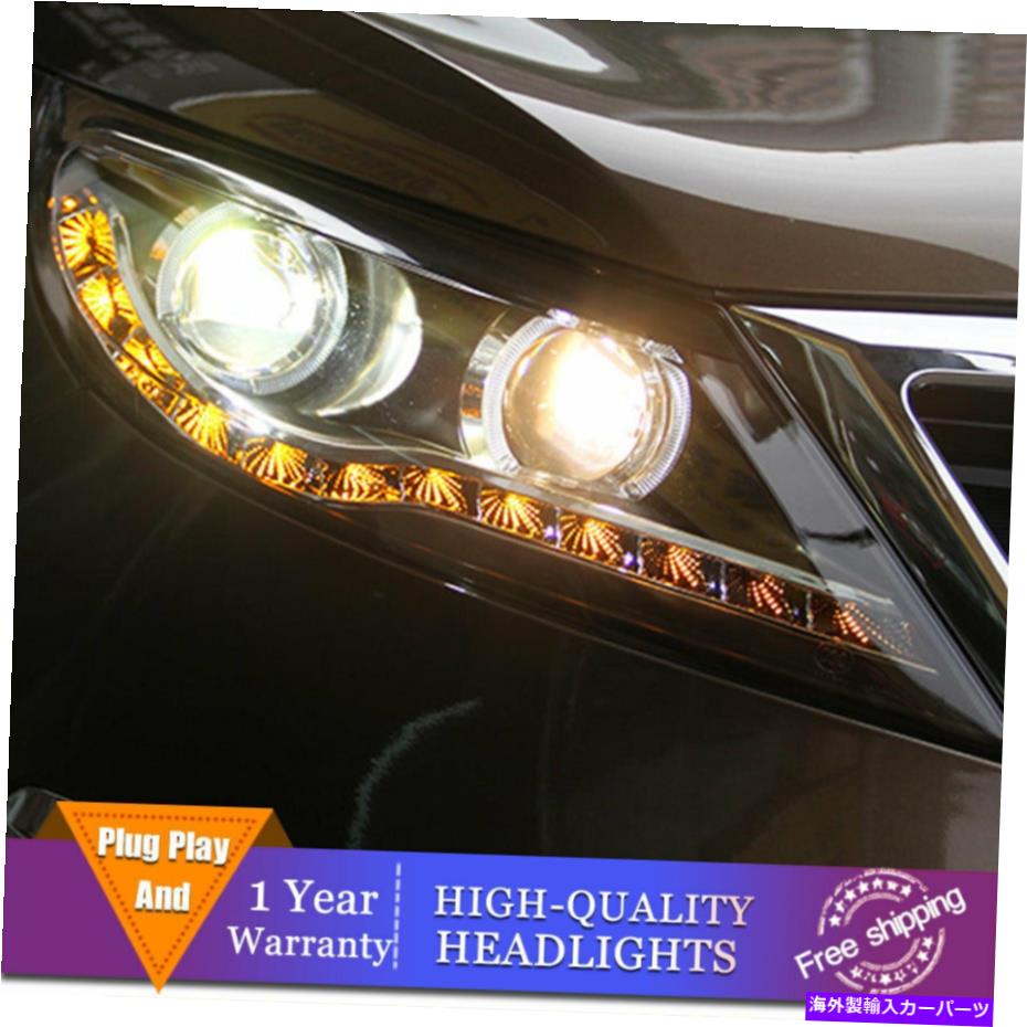 USヘッドライト KIA SPORTAGEヘッドライト2桁のビームプロジェクターHID LED DRL 2011-2016 For Kia Sportage Headlights Double Lens Beam Projector HID LED DRL 2011-2016【並行輸入品】
