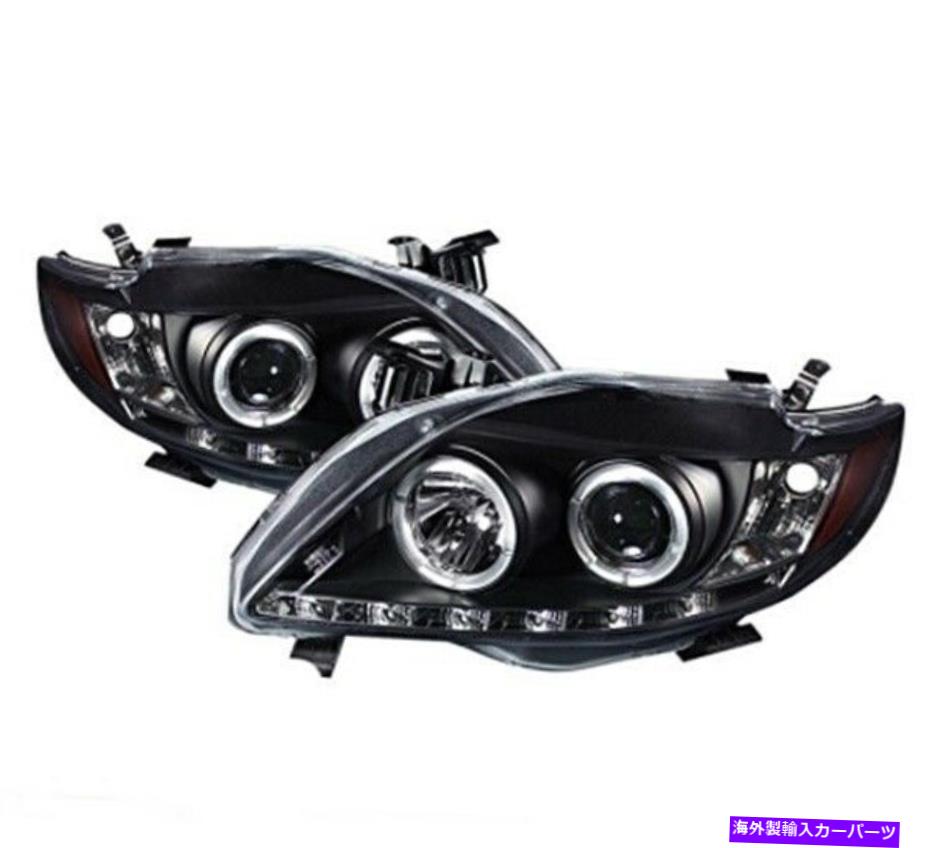 USヘッドライト LEDプロジェクターヘッドライトトヨタアルティス2008- 2009年のリングとR8スタイル LED Projector Headlights TOYOTA ALTIS 2008- 2009 Black With Rings And R8 Style【並行輸入品】