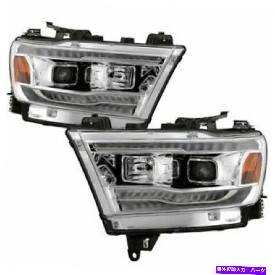USヘッドライト 19-20 RAM 1500のためのSpyder 5087409プロジェクターのヘッドライトシーダーターン信号 Spyder 5087409 Projector Headlight Sequential Turn Signal For 19-20 Ram 1500 NEW【並行輸入品】