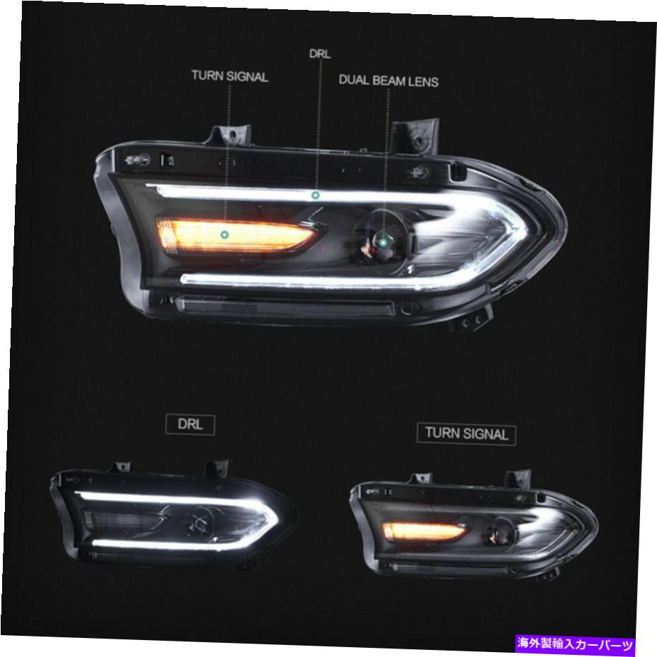 USヘッドライト Dodge Charger 2015-2018デュアルビームLEDヘッドライトプロジェクターアセンブリEXPRS for Dodge Charger 2015-2018 Dual Beam LED Headlights Projector Assembly EXPRSS【並行輸入品】|Us Custom Parts Shop USDM