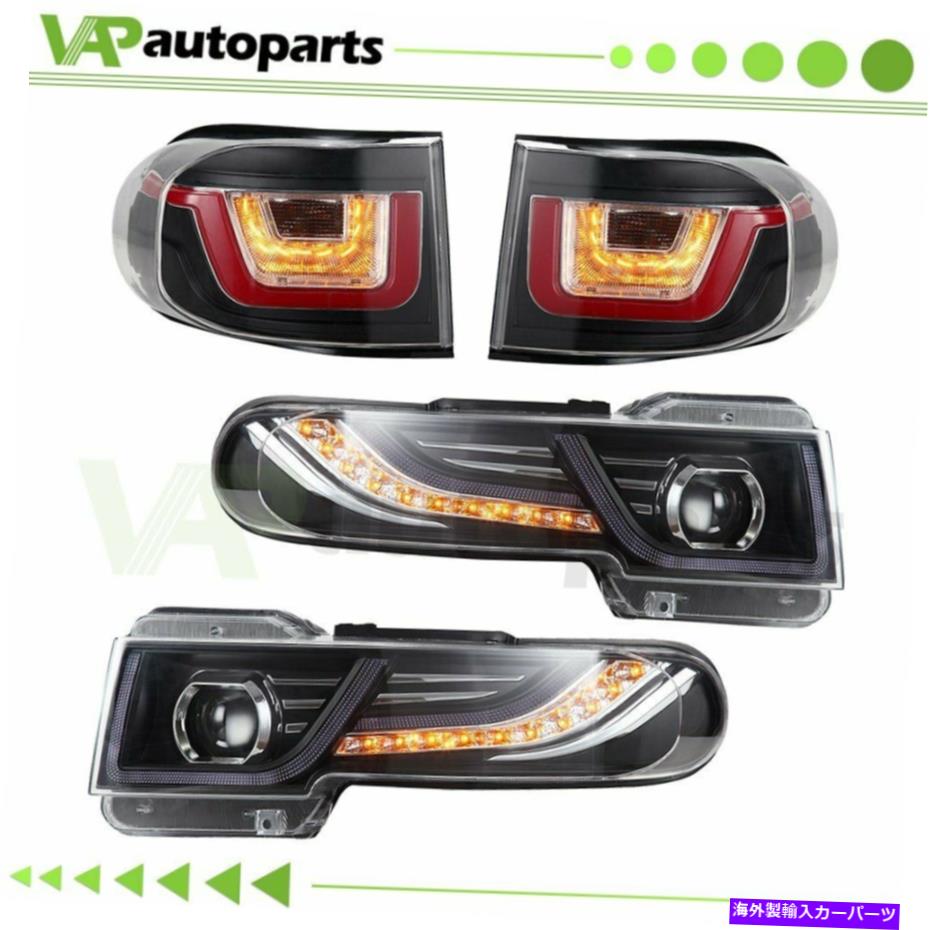 USヘッドライト 07-15トヨタFJ Cruiserヘッドライトアセンブリとテールライトランプ For 07-15 Toyota FJ Cruiser Headlights Assembly and Taillights Lamp With Grille【並行輸入品】
