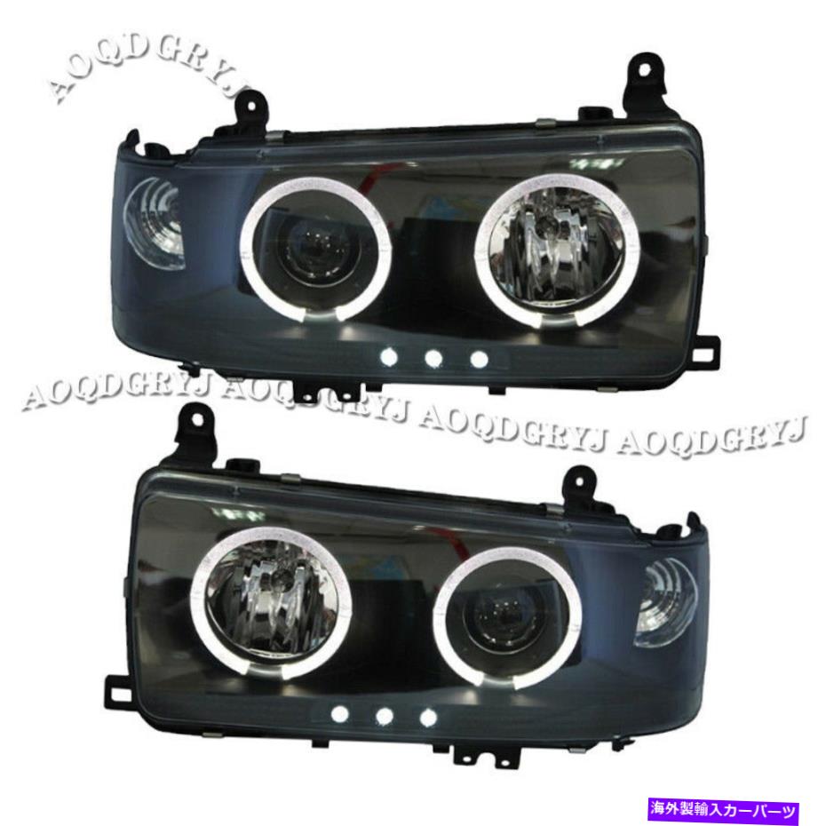 USヘッドライト トヨタランドクルーザーLC / FJ80 91-97スモークブラックエンジェルアイワンピースヘッドライト For TOYOTA Land cruiser LC/FJ80 91-97Smoked Black Angel eyes One-piece Headlight【並行輸入品】｜Us Custom Parts Shop USDM