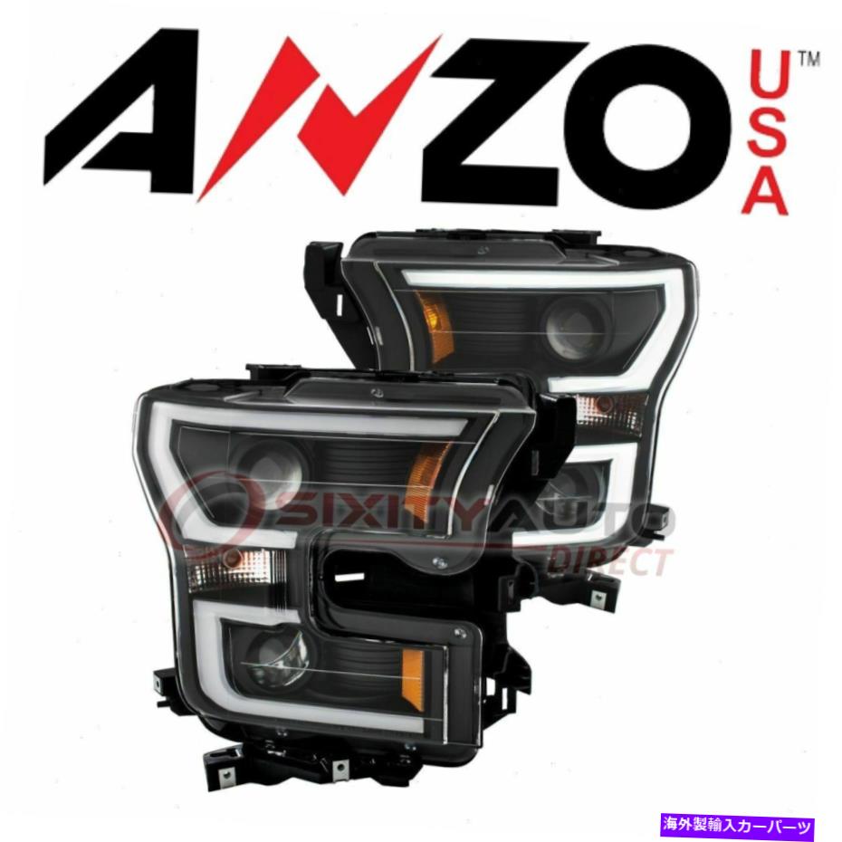 USヘッドライト 電気照明機械の外観wiのためのAnzousa 111347ヘッドライトセット AnzoUSA 111347 Headlight Set for Electrical Lighting Body Exterior wi【並行輸入品】