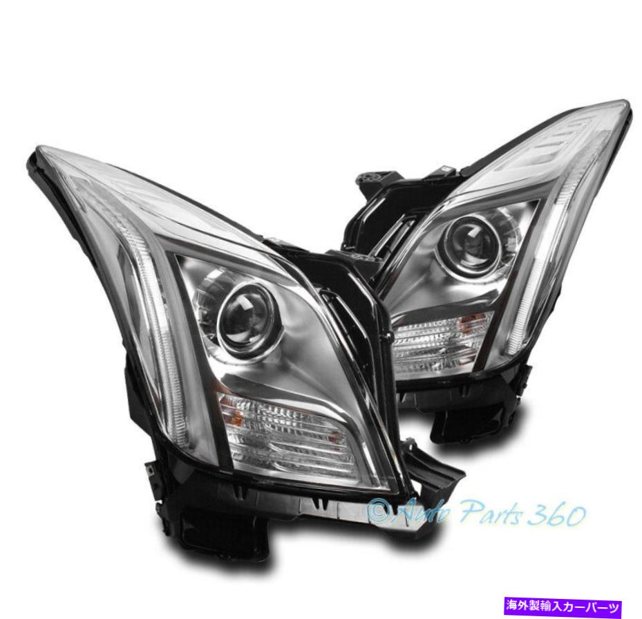 USヘッドライト 13-17 Cadillac XTS LED DRLプロジェクターヘッドライトヘッドランプクロームファクトリースタイル FOR 13-17 CADILLAC XTS LED DRL PROJECTOR HEADLIGHT HEADLAMP CHROME FACTORY STYLE【並行輸入品】
