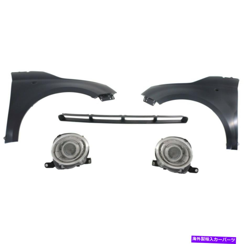 USヘッドライト フィアット500 2012-2017のためのキット自動ボディ修理フロント Kit Auto Body Repair Front for Fiat 500 2012-2017【並行輸入品】