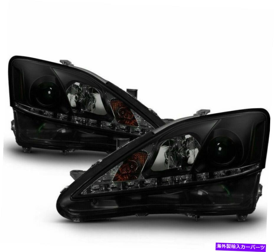 USヘッドライト 2006-2010 LEXUS IS250 IS350スモークハウジングヘッドライトヘッドランプRH + LHセット For 2006-2010 Lexus IS250 IS350 Smoked Housing HeadLights HeadLamps RH+LH set【並行輸入品】