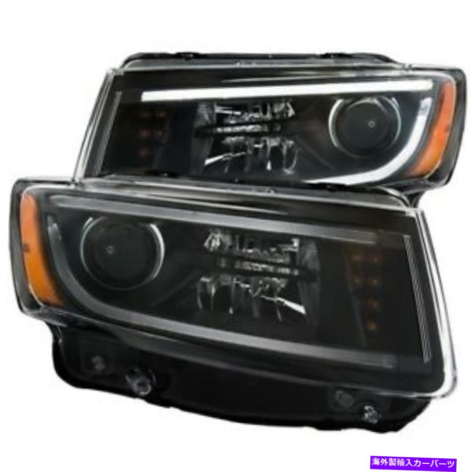 USヘッドライト Anzoプロジェクターのヘッドライト板スタイルデザインブラック14-15ジープグランドチェロキー ANZO Projector Headlights Plank Style Design Black For 14-15 Jeep Grand Cherokee【並行輸入品】|Us Custom Parts Shop USDM