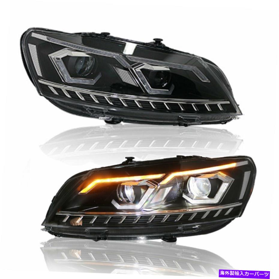 USヘッドライト VW Passat 2012-2015 LEDの動的ターン信号のための2ピースLEDヘッドライトアセンブリ 2Pcs LED Headlight assemblies For VW Passat 2012-2015 LED Dynamic Turn Signal【並行輸入品】