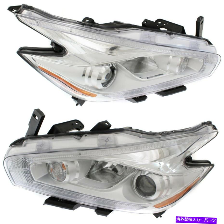 USヘッドライト 2017年日産ムラノペアドライバーと助手席側のヘッドライト Headlight For 2017 Nissan Murano Pair Driver and Passenger Side【並行輸入品】