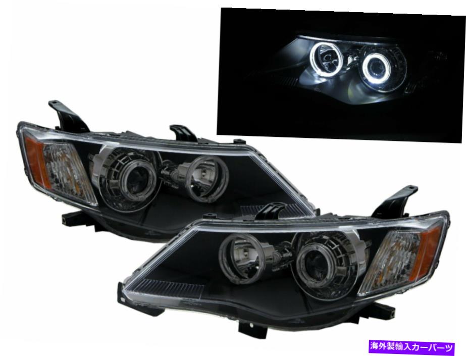 USヘッドライト 三菱LHDのためのOutlander 07-09 5DガイドLED Haloプロジェクターヘッドライトブラック Outlander 07-09 5D Guide LED Halo Projector Headlight Black for Mitsubishi LHD【並行輸入品】