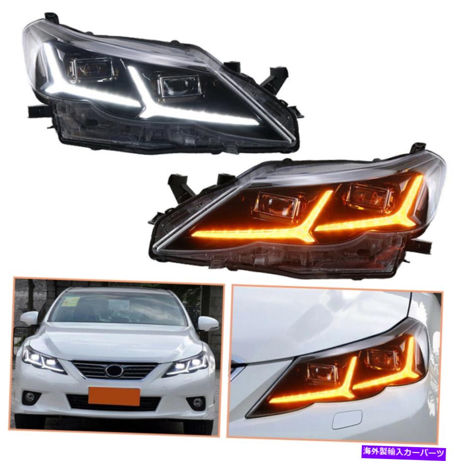 USヘッドライト トヨタマークXヘッドランプ2010-2013 LEDプロジェクターLED DRLがOEMハロゲンを置き換えた For Toyota Mark X Headlamps 2010-2013 LED Projector LED DRL Replace OEM Halogen【並行輸入品】