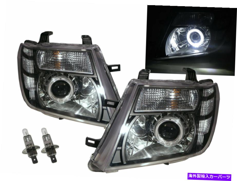 USヘッドライト Pathfinder R51 MK3 09-15ガイドLED Angel-Eye Headlight Black US（日産LHD） PATHFINDER R51 MK3 09-15 Guide LED Angel-Eye Headlight Black US for NISSAN LHD【並行輸入品】