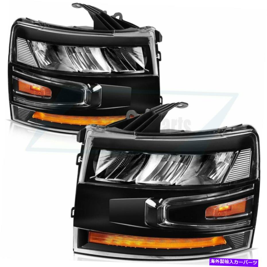 USヘッドライト 2007-2013シボレーSilveradoヘッドランプ交換LEDヘッドライト左+右 For 2007-2013 Chevrolet Silverado Headlamps Replacement LED Headlight Left+Right【並行輸入品】