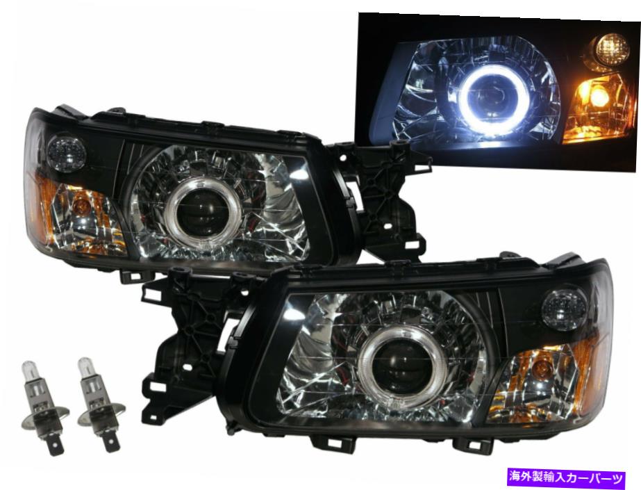 USヘッドライト Proters SG MK2 03-04ガイドLED Angel-Eye ProjectorヘッドライトBK Subaru LHD Forester SG MK2 03-04 Guide LED Angel-Eye Projector Headlight BK for SUBARU LHD【並行輸入品】