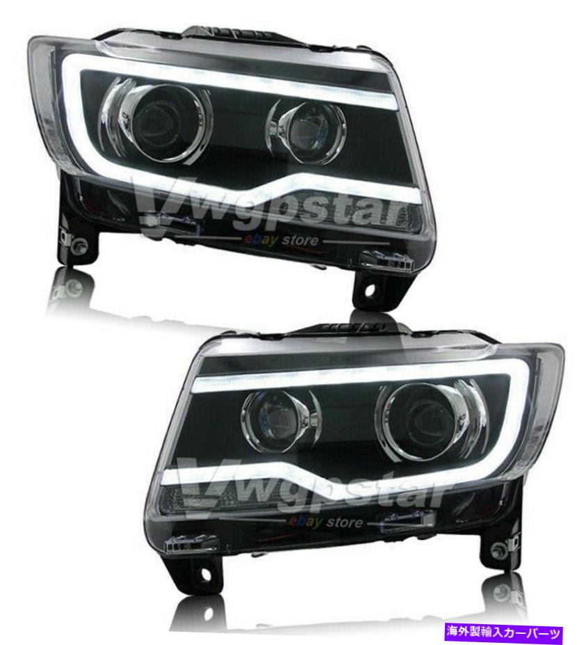 USヘッドライト 2011-2013ジープグランドチェロキーLED Bi-Xenonプロジェクターのためのヘッドライトヘッドランプ Headlights Head Lamps For 2011-2013 Jeep Grand Cherokee LED Bi-xenon Projector【並行輸入品】