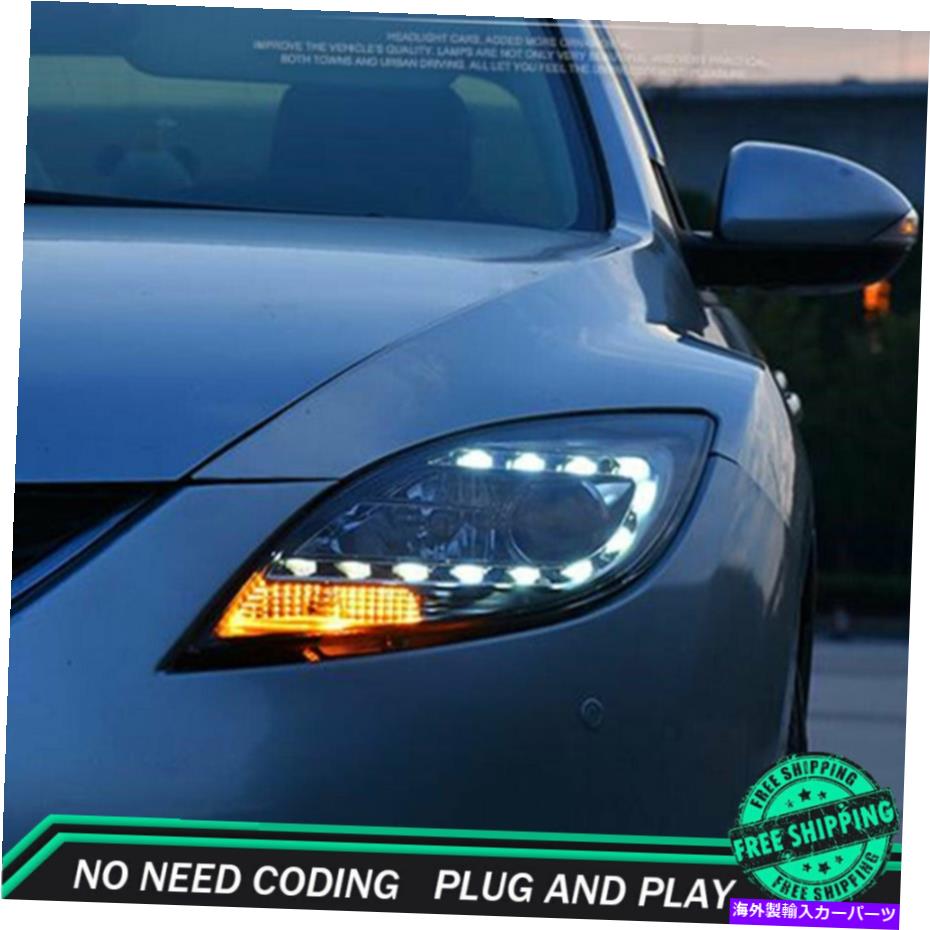 USヘッドライト Mazda 6 Atenza Headlightアセンブリ09-13 HIDキセノンビームプロジェクターLED DRL For Mazda 6 Atenza Headlight Assemblies 09-13 HID Xenon Beam Projector LED DRL【並行輸入品】