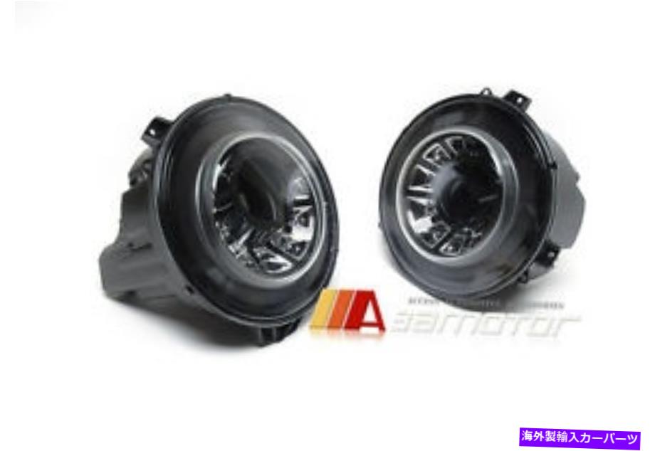 USヘッドライト MスタイルホワイトLEDブラックヘッドライトランプLHDは2010-2015メルセデスW463 G-Wagon M Style White LED Black Headlight Lamps LHD fits 2010-2015 Mercedes W463 G-Wagon【並行輸入品】