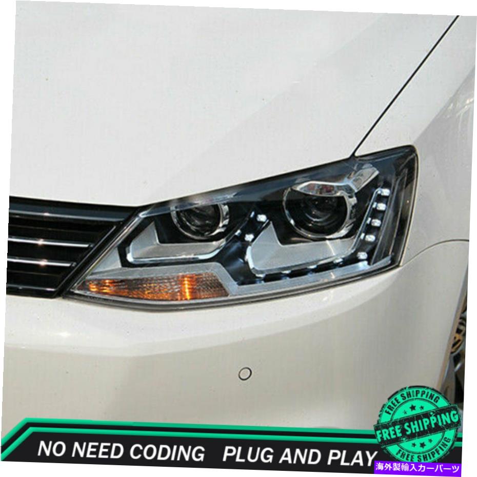 USヘッドライト VW Jetta Headlightアセンブリ2011-2014 HID XenonビームプロジェクターLED DRL For VW Jetta Headlight Assemblies 2011-2014 HID Xenon Beam Projector LED DRL【並行輸入品】