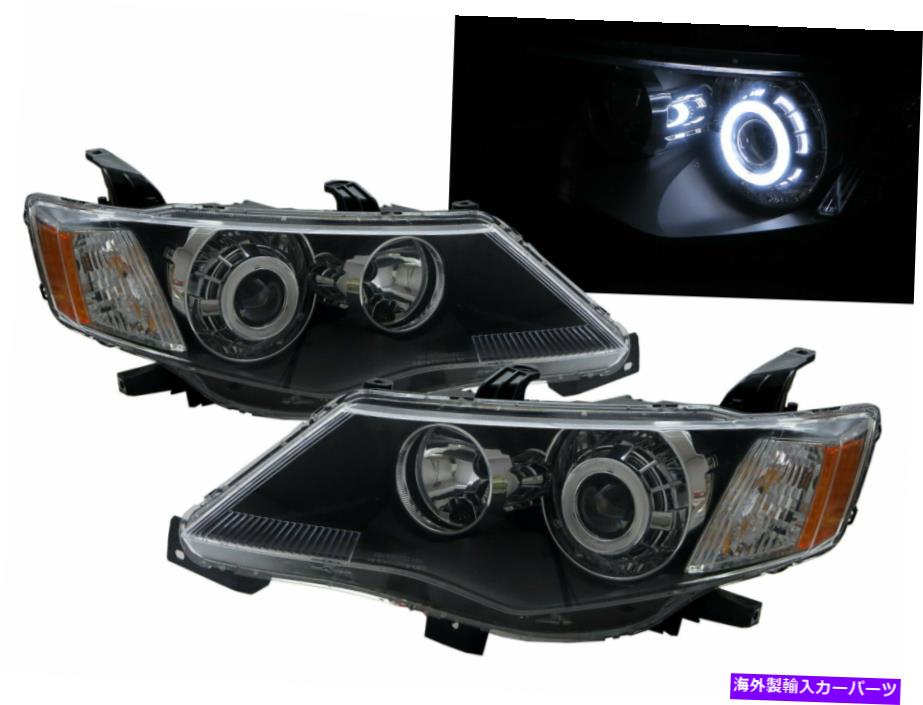 USヘッドライト 三菱LHDのための5D CCFLプロジェクターハロゲンヘッドライトブラックOUTLANDER MK2 07-09 Outlander MK2 07-09 5D CCFL Projector Halogen Headlight Black for Mitsubishi LHD【並行輸入品】